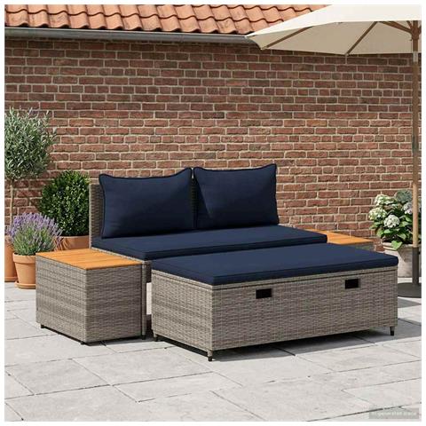 Set di divani da esterno 4 -Seater 4 pcs 55 x 30 x 39 cm - Foto 2