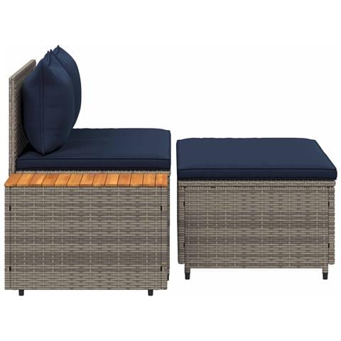 Set di divani da esterno 4 -Seater 4 pcs 55 x 30 x 39 cm - Foto 9