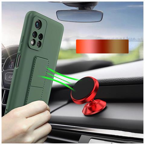 Custodia In Silicone Con Supporto Xiaomi Poco M4 Pro 5g Custodia In Silicone Con Supporto Xiaomi Poco M4 Pro 5g Rosa - Foto 1