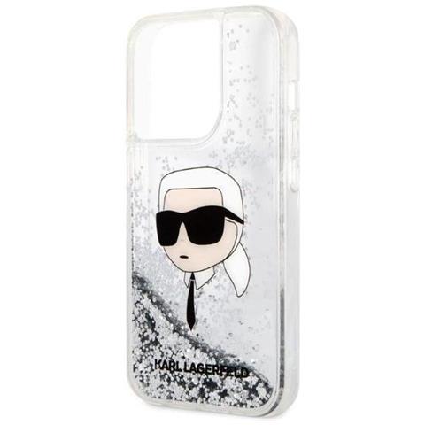 Custodia Iphone 14 Pro Max Glitter Karl's Head - Argento - Foto 1