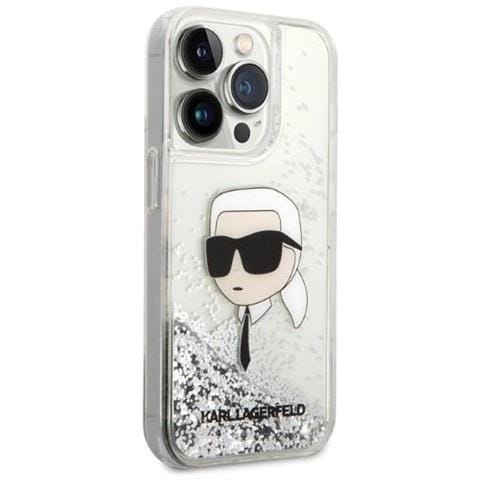 Custodia Iphone 14 Pro Max Glitter Karl's Head - Argento - Foto 2