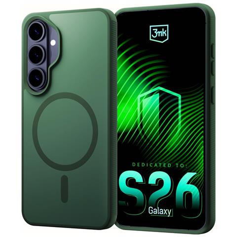 Custodia Samsung Galaxy S26+ Semi-trasparente, Verde 3mk Smoke Magcase - Foto 2
