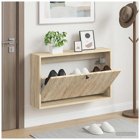 Mobiletto per Scarpe da Muro DELFT 71 x 17 x 43 cm - Foto 2
