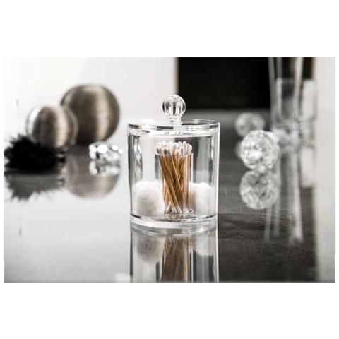 Porta Cotone - Contenitore Per Cotone Tondo Con Coperchio Trasparente - Foto 3