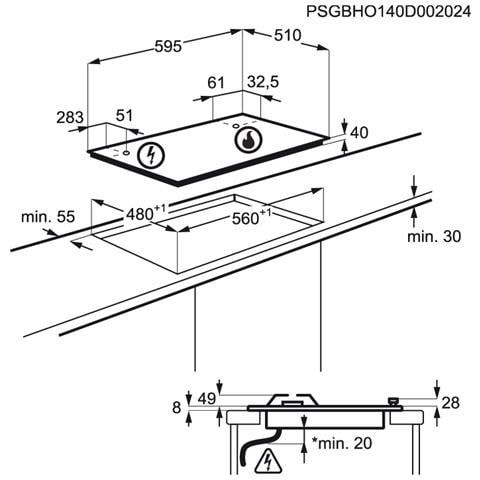 Piano Cottura EGS 6424 X a Gas 4 Fuochi Gas Colore Acciaio Inox - Foto 5