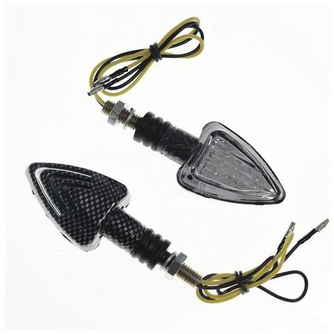 Coppia Frecce Moto Led Universali Indicatori Direzione Touring Sport Carbonio - Foto 1