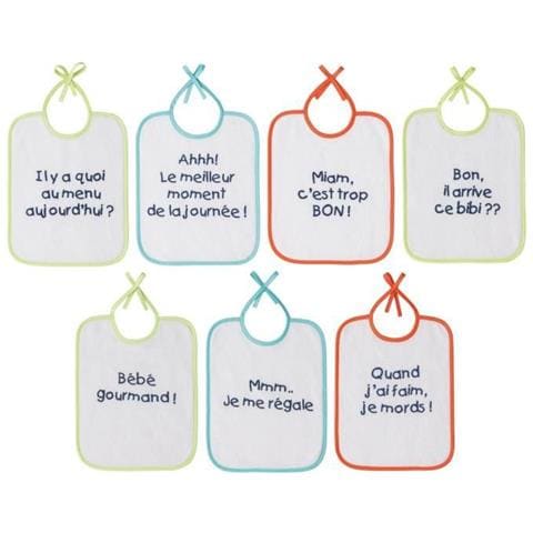 Set 7 Bavaglini Babycalin - Tema Re Leone In Cotone E Spugna 20x25cm - Foto 11