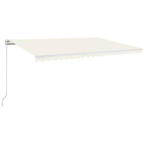 Tenda da sole retrattile manuale con LED crema 4x3 m | Leroy Merlin