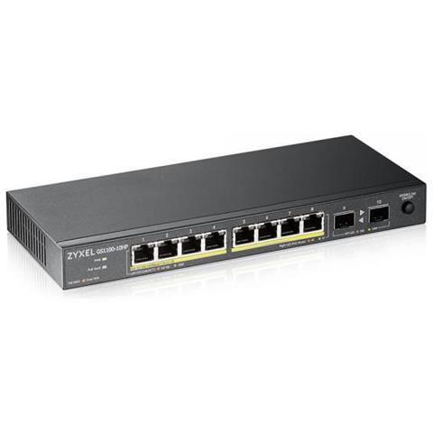 Switch di Rete GS1100-10HP con 8 Porte Gigabit Ethernet (10/100/1000) / 2 SPF Colore Nero - Foto 2