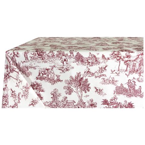 Tovaglia Cucina Copritavolo 100% Cotone Made In Italy Sanremi Vari Colori 140x240 Rosso - Foto 10