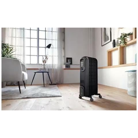 Radiatore ad Olio Elettrico Vento V550715.BG Potenza 1500 Watt con Timer e Termostato Colore Beige / Nero - Foto 4