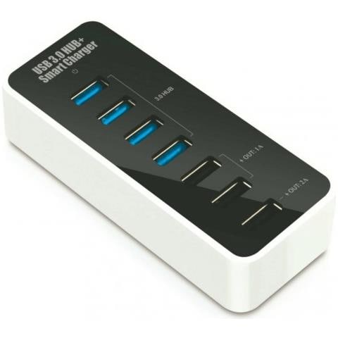 IUSB3-TLYBV7 Hub a 4 Porte USB 3.0 Super Speed ??USB + Caricatore 1A / 2A - Foto 2