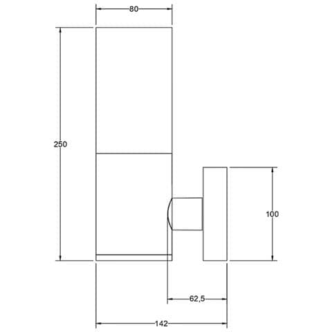 Lampada Da Parete Moderna Da Esterno Metallo Grigio 1 Luce E27 60w Ip54 - Foto 3