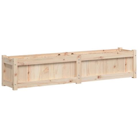 Fioriera Da Giardino 150x31x31 Cm In Legno Massello Di Pino - Foto 2