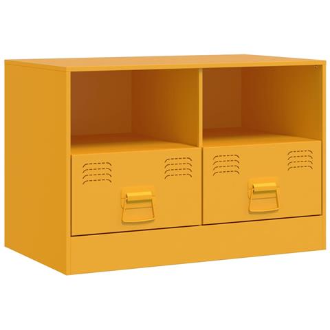 Mobili TV 2 pz Giallo Senape 67x39x44 cm in Acciaio - Foto 1