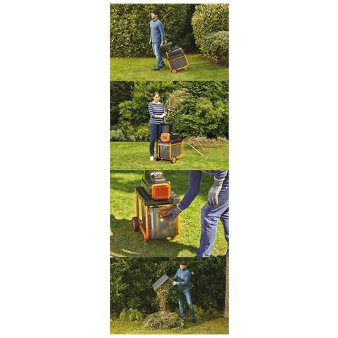 Biotrituratore Da Giardino 2800 W Black + Decker Begas 5800 - Foto 2