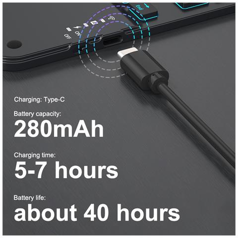 Tastiera Touchpad Wireless Per Tablet Black L - Foto 7