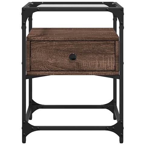 Comodino Rovere Marrone 40x40x55 Cm In Legno Multistrato - Foto 10