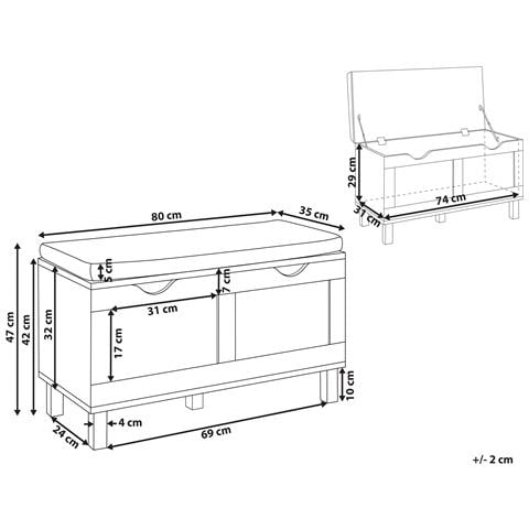 Cassapanca Washington Marrone Chiaro - Foto 6