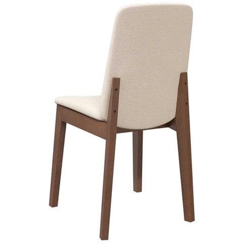 Sedie da Pranzo con Cuscini 2pz Marrone Legno Massello di Hevea - Foto 2