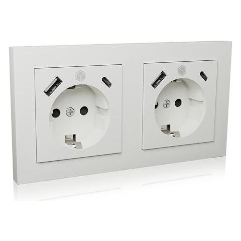 Ib-mps4200w-pd Presa Energia Type F + Usb A + Usb C Bianco - Foto 1