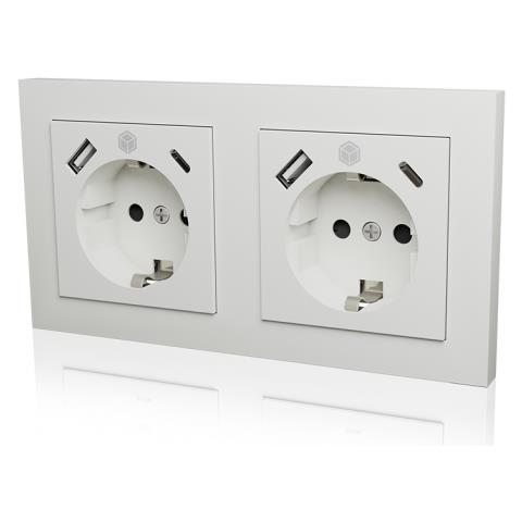 Ib-mps4200w-pd Presa Energia Type F + Usb A + Usb C Bianco - Foto 3