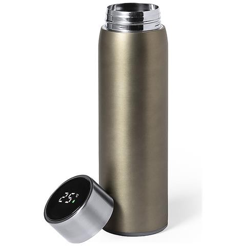 Bottiglia Termica 500 Ml. Misuratore Di Temperatura Touch 6,5x6,5x22,8 Cm. Color Argento - Foto 3