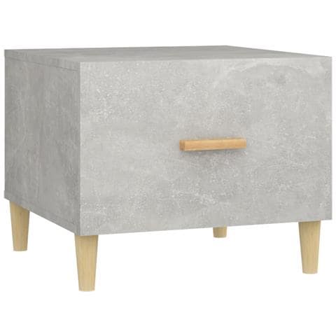 Tavolino Salotto Grigio Cemento 50x50x40 Cm Legno Multistrato - Foto 1