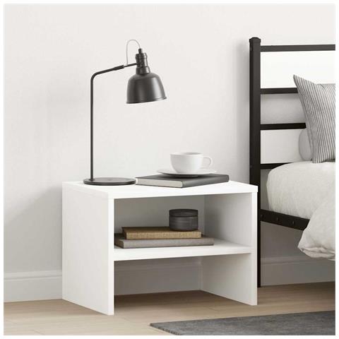 Comodini Bianchi 2 Pz 40x30x30 Cm Legno Ingegnerizzato - Foto 8