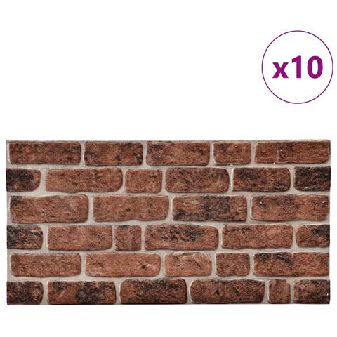 Lusso Casadino -  Pannelli Murali 3d Con Mattoni Marrone Scuro 10 Pz Eps - Foto 2