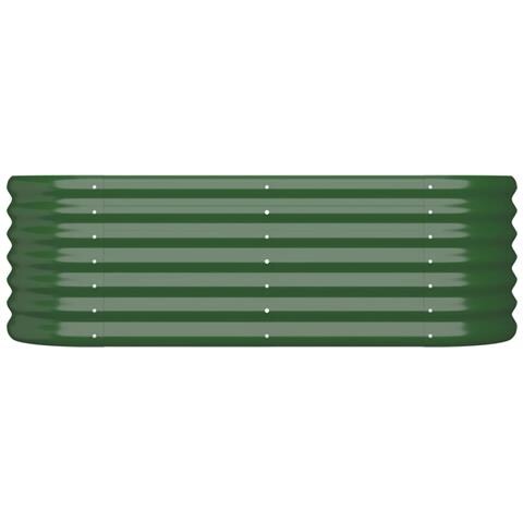 Letto Giardino Acciaio Verniciato A Polvere 114x40x36 Cm Verde - Foto 2