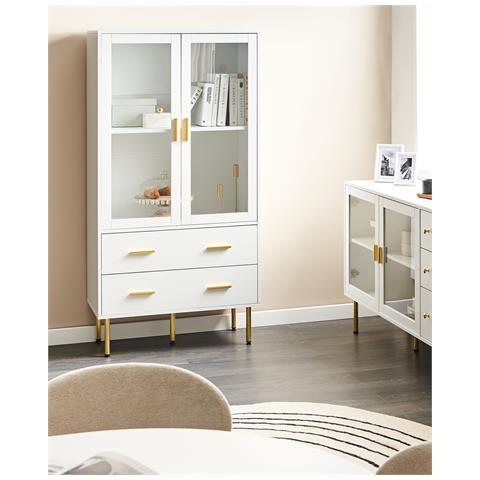 Vetrina In Vetro Milora 80 Cm Bianco - Foto 1