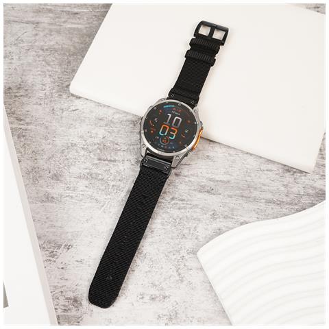 Cinturino Intrecciato In Nylon A Sgancio Rapido Per Garmin 22 Mm - Foto 3