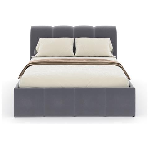 Baltimore Bauletto Cloud 140x190cm Velluto Grigio - Foto 5