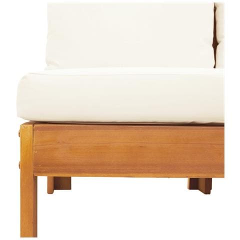 Set Divano da Giardino 6 pz con Cuscini in Massello di Acacia - Foto 9