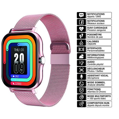 Orologio Balneo Connected Con Display Da 1,69"" Bracciale In Acciaio Bluetooth 5.1 Ip67 - Foto 2
