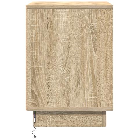 Comodini con luci LED 2 pz Rovere di Sonoma 39x34,5x50 cm - Foto 9