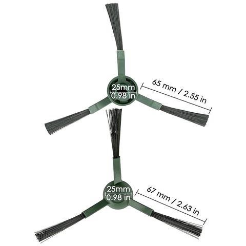 Confezione Da 10 Spazzole Laterali Di Ricambio Compatibili Con Irobot Roomba Combo Essential - Foto 2