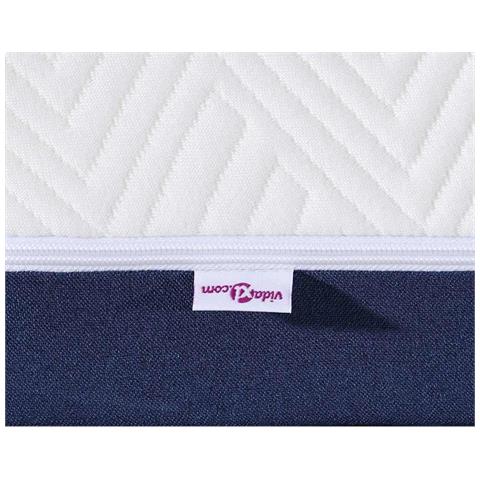 Materasso Bianco e Blu 180 x 200 cm Schiuma - Foto 9