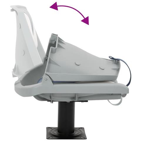 Set Sedile per Barca Pieghevole 2pz Blu e Bianco 48x51x41 cm - Foto 9