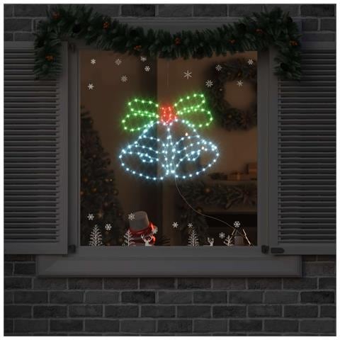 Campana di Natale con 144 LED Multicolore 56 x 46 cm PVC - Foto 2