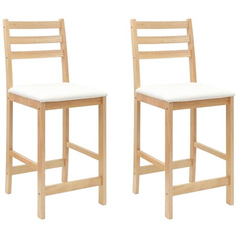 Sedie da pranzo 2 pcs Naturale 40 x 47,5 x 99,5 cm - Foto 1