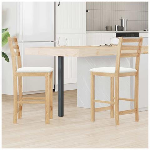 Sedie da pranzo 2 pcs Naturale 40 x 47,5 x 99,5 cm - Foto 2