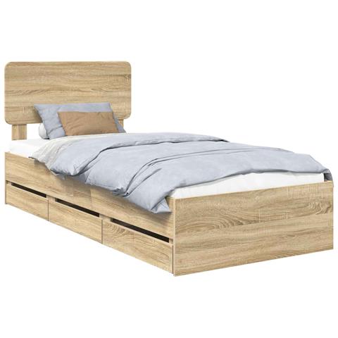 Struttura del letto con cassetto Rovere Sonoma 90 x 190 cm - Foto 1