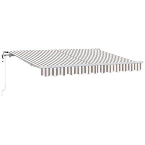 Tenda retrattile Grigio chiaro e bianco 350 x 250 cm - Foto 1