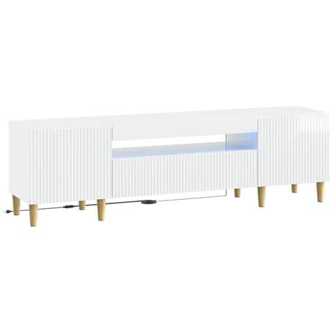 Mobile TV LED Bianco Lucido Legno ingegnerizzato - Foto 1