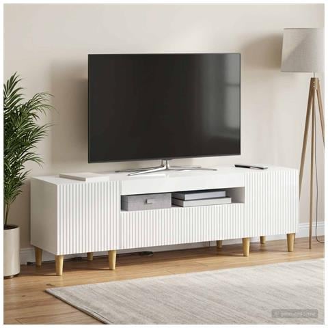 Mobile TV LED Bianco Lucido Legno ingegnerizzato - Foto 2