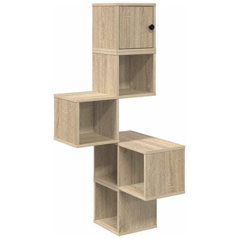 Mensola Angolare da Parete Rovere Sonoma 48 x 48 x 120 cm - Foto 1