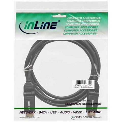 cavo hdmi high speed with ethernet, fullhd 1080p. , uhd 2.160p, type-a maschio / type-a maschio orientabile, pin dorati, ne - Foto 6