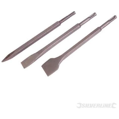 Set Di Scalpelli E Punte Per Martello Pneumatico Sds Plus 3 Pezzi 250mm - Foto 4